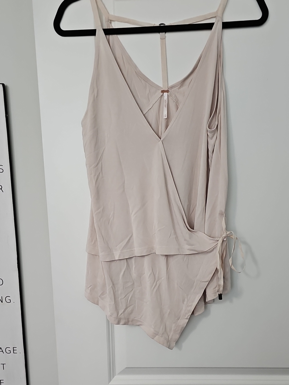 Free People Light Beige Wrap Slip Cami